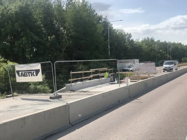 Betongarbete vid väg